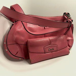 Coach Matching Wallet and Shoulder Hobo Bag